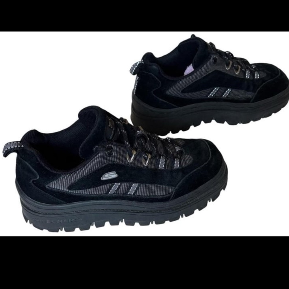 Vintage Sketchers Jammers Women8.5 Y2k
Shoes Blck Chunky Platform Oxford Lace up